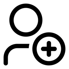Fototapeta premium User Plus Circle Icon