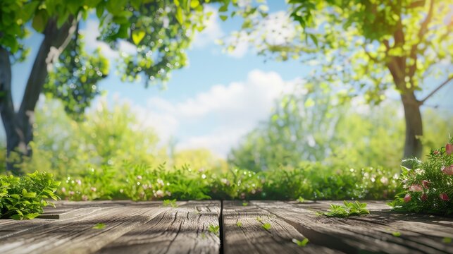 Green Nature Background With Copy Space