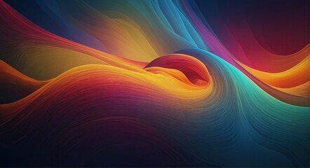 This abstract artwork evokes retro vibes through vibrant gradients and textured layers. Its modern, abstract background integrates various shapes and photographic elements with grain effects. - obrazy, fototapety, plakaty