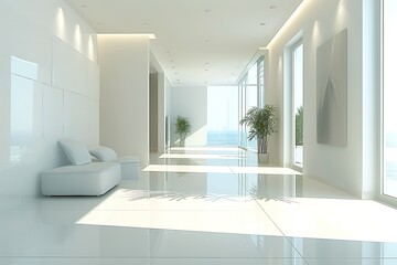 Home interior white and clean space for creative living lifestyle house beutiful living area and...