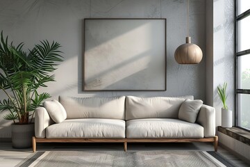 living room interior design creative ideas mockup template sofa in contemporary minimal wall decoration easy and relax mood natural color schematic material house beautiful ideas concept