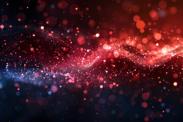 Holiday Background with effect dust blue particles illustration abstract glitter, texture bokeh, glow flare effect dust red particles - obrazy, fototapety, plakaty