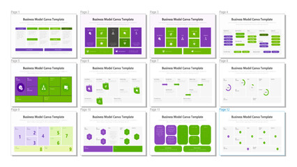business model canvas Templates Collections, Colorful infographic of business model canvas with modern Ideas. Template for presentation