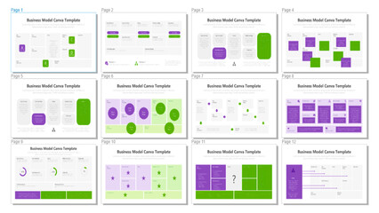 business model canvas Templates Collections, Colorful infographic of business model canvas with modern Ideas. Template for presentation