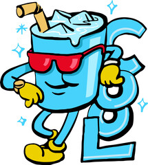 cool mascot vector illustration