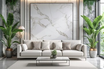 modern creative living room interior design backdrop ideas concept house beautiful background elevation of sofa with decorative photo paint frame full wall background - obrazy, fototapety, plakaty