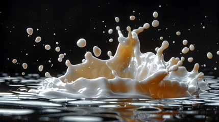 Fototapeten white milk splash background © Atipong