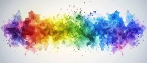  a rainbow colored background with a lot of watercolor paint splatters on the bottom of the image and the bottom half of the image in the middle of the bottom half of the image.