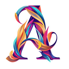"Abstract A: Vibrant Illustration Logo Concept"