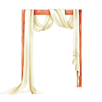 watercolor wedding arch