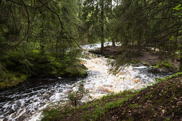 View of the river in Karelia
