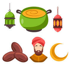 illustration of a set of icons for your design
