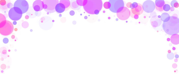 colorful bokeh circles without background, can be used for frames, borders, textures, background elements, clip art