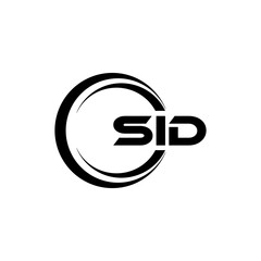 SID letter logo design with white background in illustrator, cube logo, vector logo, modern alphabet font overlap style. calligraphy designs for logo, Poster, Invitation, etc.
