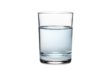 A Glass of Water on a White Background. on a White or Clear Surface PNG Transparent Background.