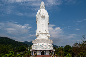 The statue of buddha in Linh Ung Pagoda, Da Nang, Vietnam