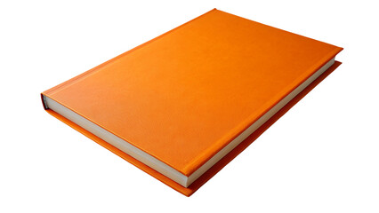 Fototapeta premium Orange book isolated on transparent background.