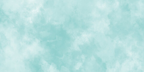 Abstract blue watercolor painted sky background by teal color blue, Abstract blue color clouds background, Vibrant clear blue sky with puffy and blurry natural clear clouds.