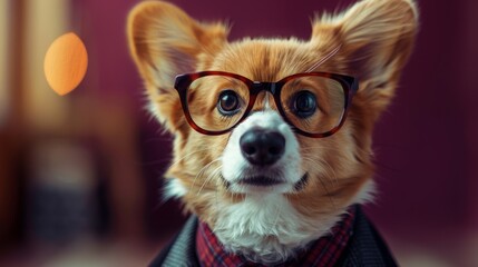 ビジネススーツを着た犬のポートレート,Generative AI AI画像