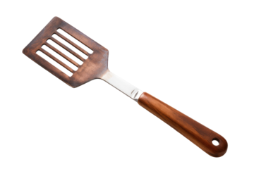 Wooden Spatula With Handle. on a White or Clear Surface PNG Transparent Background.