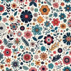 Flower and leaf small pattern textiles cloths design background
