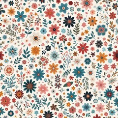 Flower and leaf small pattern textiles cloths design background

