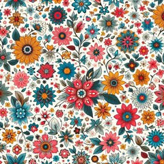 Flower and leaf small pattern textiles cloths design background
