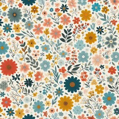 Flower and leaf small pattern textiles cloths design background
