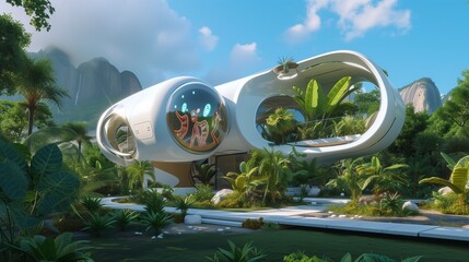 A space-age Brazilian retro-futuristic house