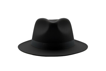 Black Hat on White Background. on a White or Clear Surface PNG Transparent Background.