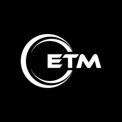 ETM Logo Design, Inspiration for a Unique Identity. Modern Elegance and Creative Design. Watermark Your Success with the Striking this Logo.