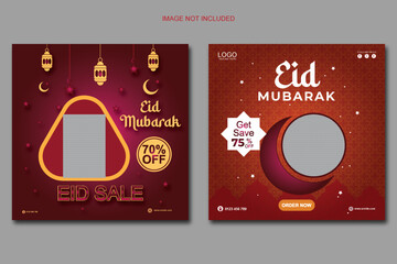 Ramadan sale square flyer template