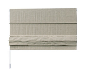 Roman blind curtain decoration or Roman blinds with gray linen fabric.