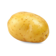 Fresh organic potatoe with potato slice isolated, healthy and organic food, AI generated, PNG transparent with shadow