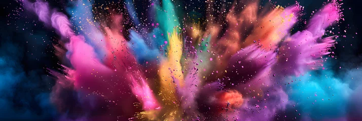 Gordijnen  colored powders used in Holi festivals © john