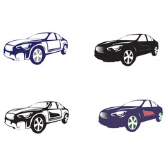 car image icon vectors illustration symbol