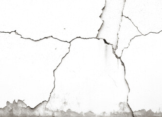 cracked wall texture isolated on transparent background