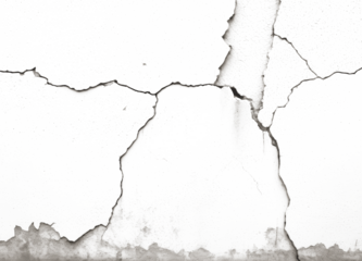 cracked wall texture isolated on transparent background