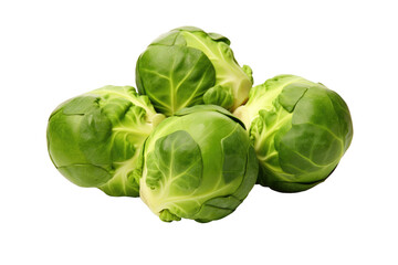 Obraz premium Pile of Green Lettuce on White Background. on a White or Clear Surface PNG Transparent Background.