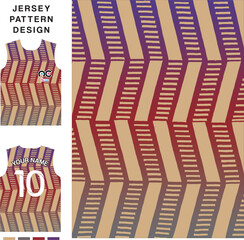 Abstract zigzag concept vector jersey pattern template for printing or sublimation sports uniforms football volleyball basketball e-sports cycling and fishing Free Vector.