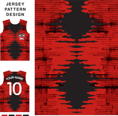 Abstract paint wall concept vector jersey pattern template for printing or sublimation sports uniforms football volleyball basketball e-sports cycling and fishing Free Vector.