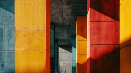 Abstract patterns created by urban architecture