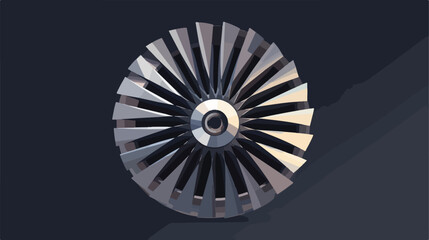 Airplane turbine vector illustration 