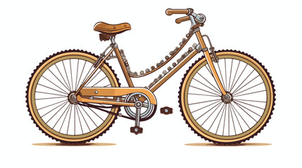 Antique Bicycle With Basket Chain.