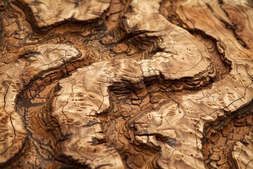Detailed Close-Up of Tree Trunk