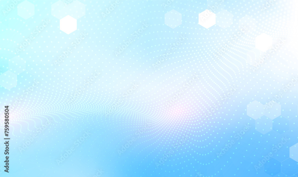 Poster abstract science and medical background with particles and hexagons structure molecule. science netw
