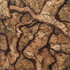 Detailed Close-Up of Tree Bark
