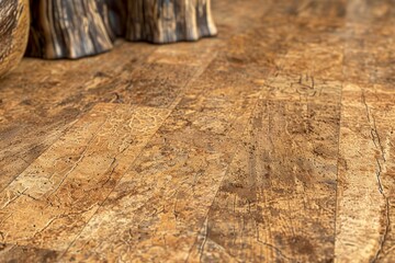 Close Up of Wooden Floor With Vase
