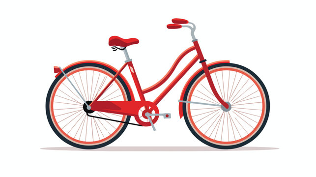 Bicycle icon on white background