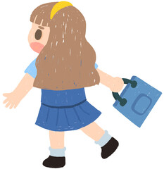 cartoon school children cute